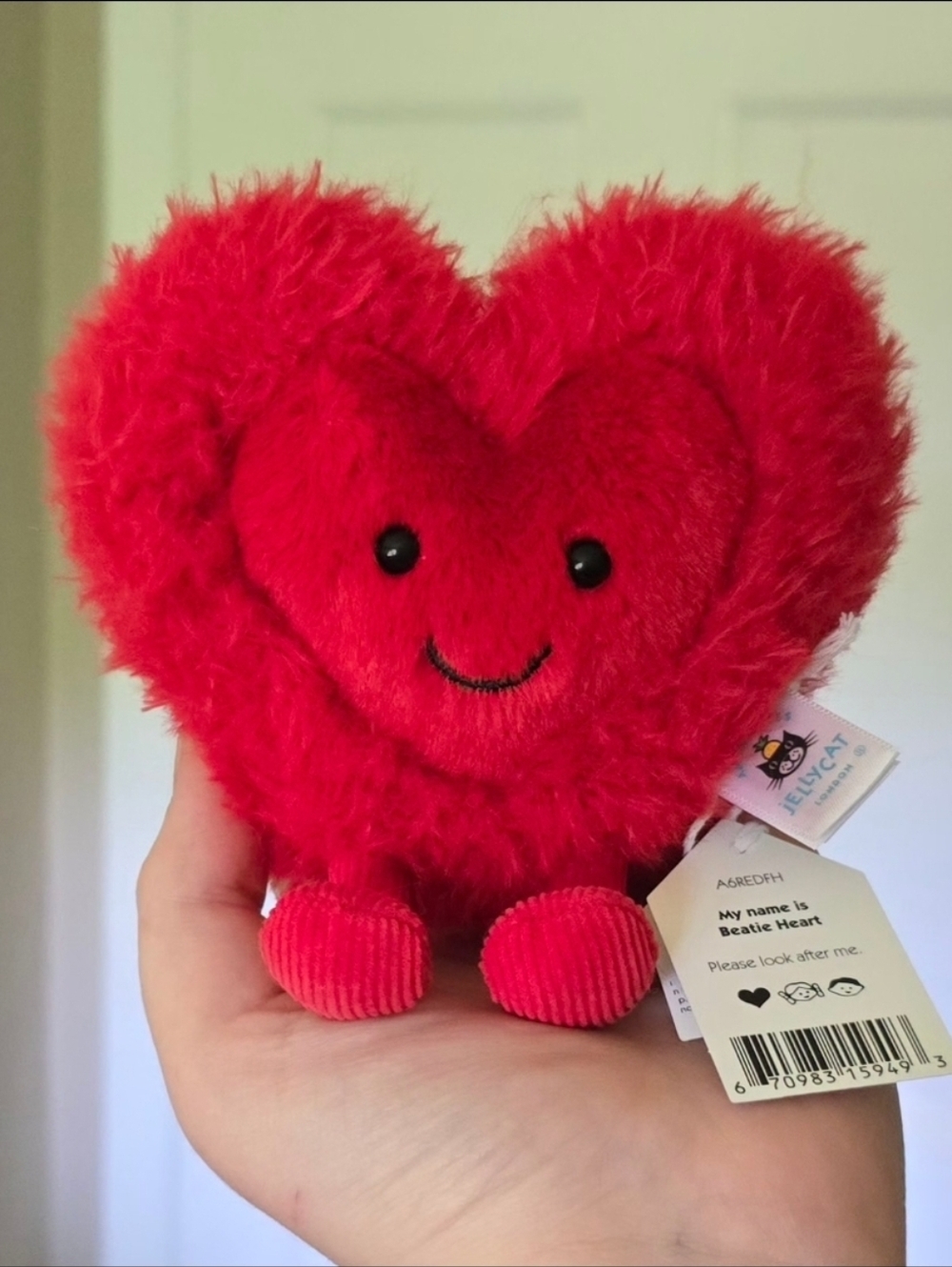 Jellycat Beatie Heart BNWT